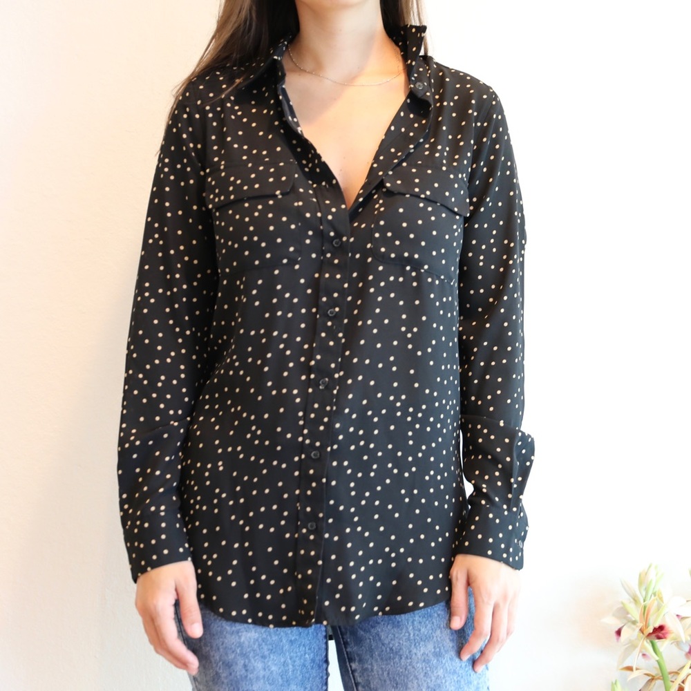 Who What Wear Polka Dot Longsleeve